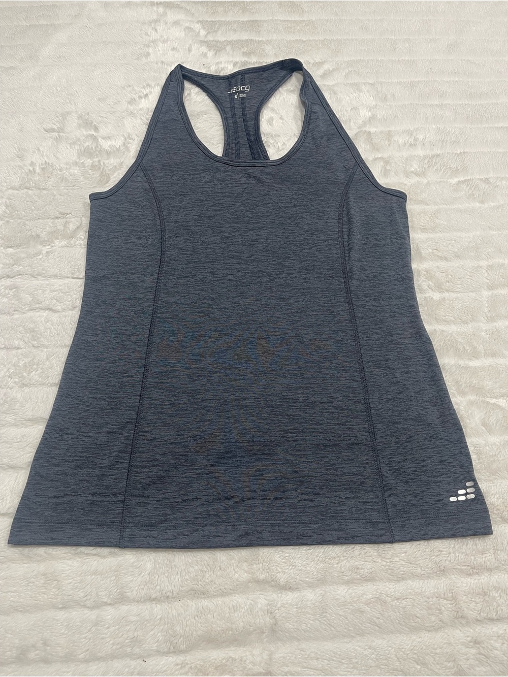 bcg Women's Heathered Navy Racerback Tank